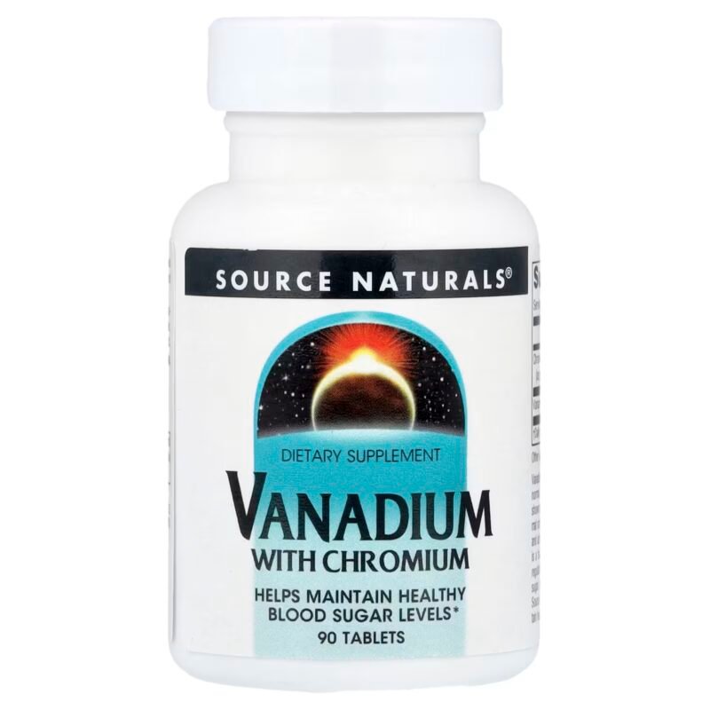 Source Naturals, Vanadium with Chromium, 90 Tablets