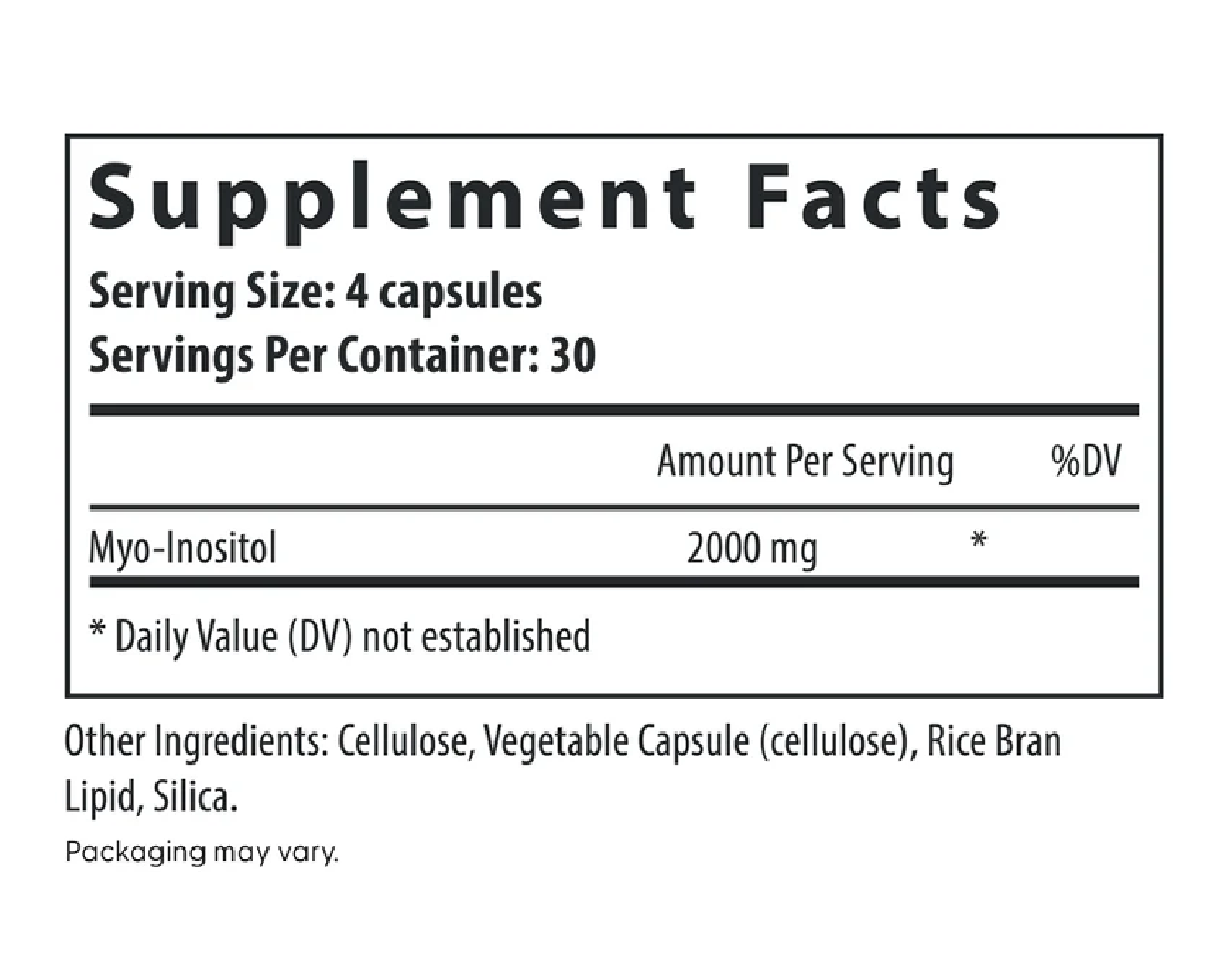 ميو إينوزيتول للرجال والنساء 2000مجم - 120 كبسولة - الصورة 2