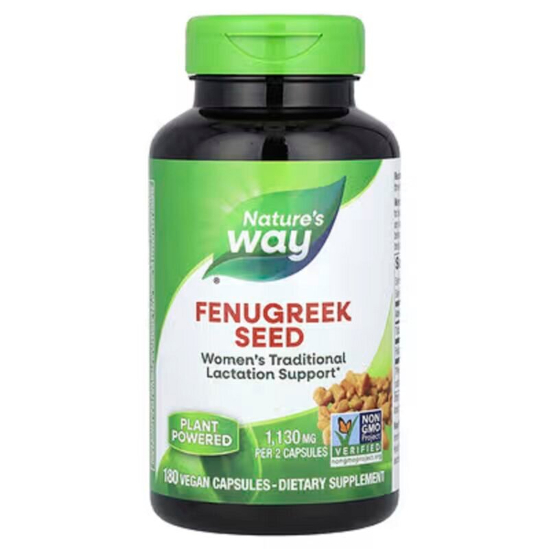 Nature’s Way, Fenugreek Seeds, 1220 mg, 180 vegetarian capsules (610 mg per capsule)