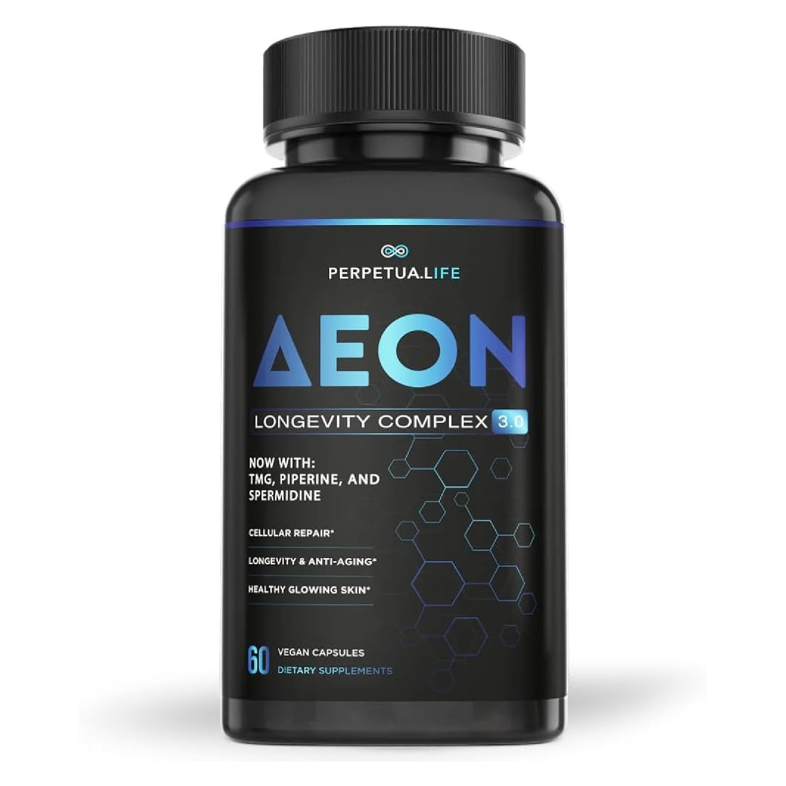 AEON Liposomal NAD+ Longevity Complex, with NAD+, NR, Resveratrol, Quercetin, Fisetin, L Theanine, TMG, EGCG, Spermidine, Astragalus, Anti-Aging Supplement, Vegan, 60 Capsules