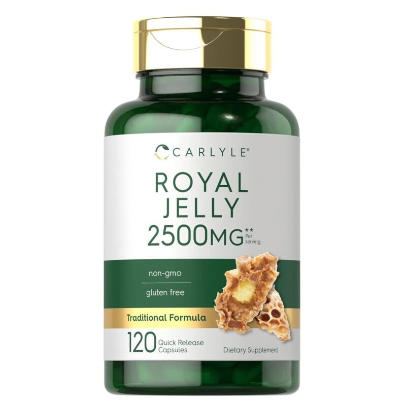 Carlyle Royal Jelly Capsule | 2500mg | 120 Count | Non-GMO and Gluten Free Formula | Traditional Supplement