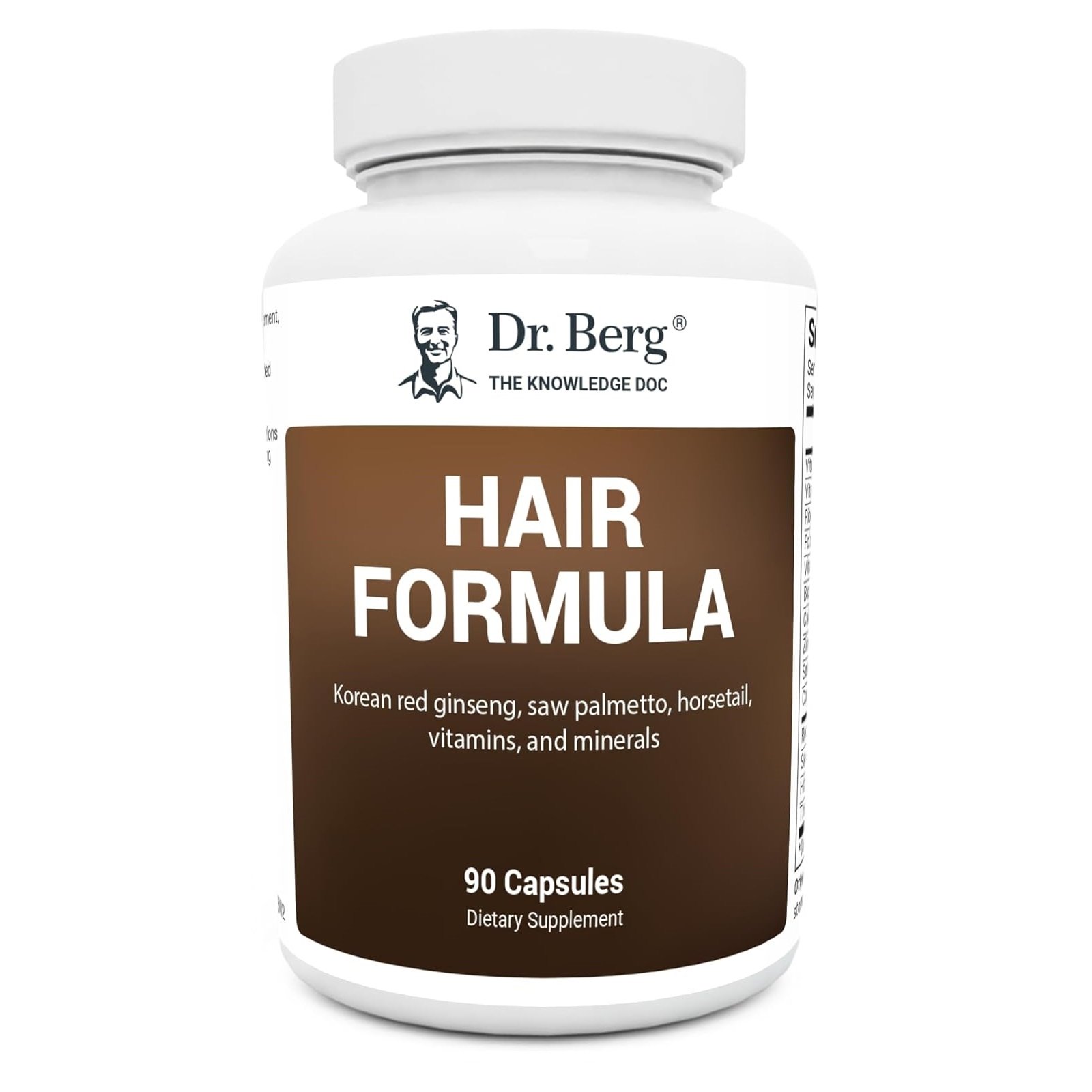 Dr. Berg All-in-One Vitamins for Hair, Skin, & Nails - Advanced Formula with Biotin, Saw Palmetto, DHT Blocker, & Trace Minerals - 90 Veg Capsules