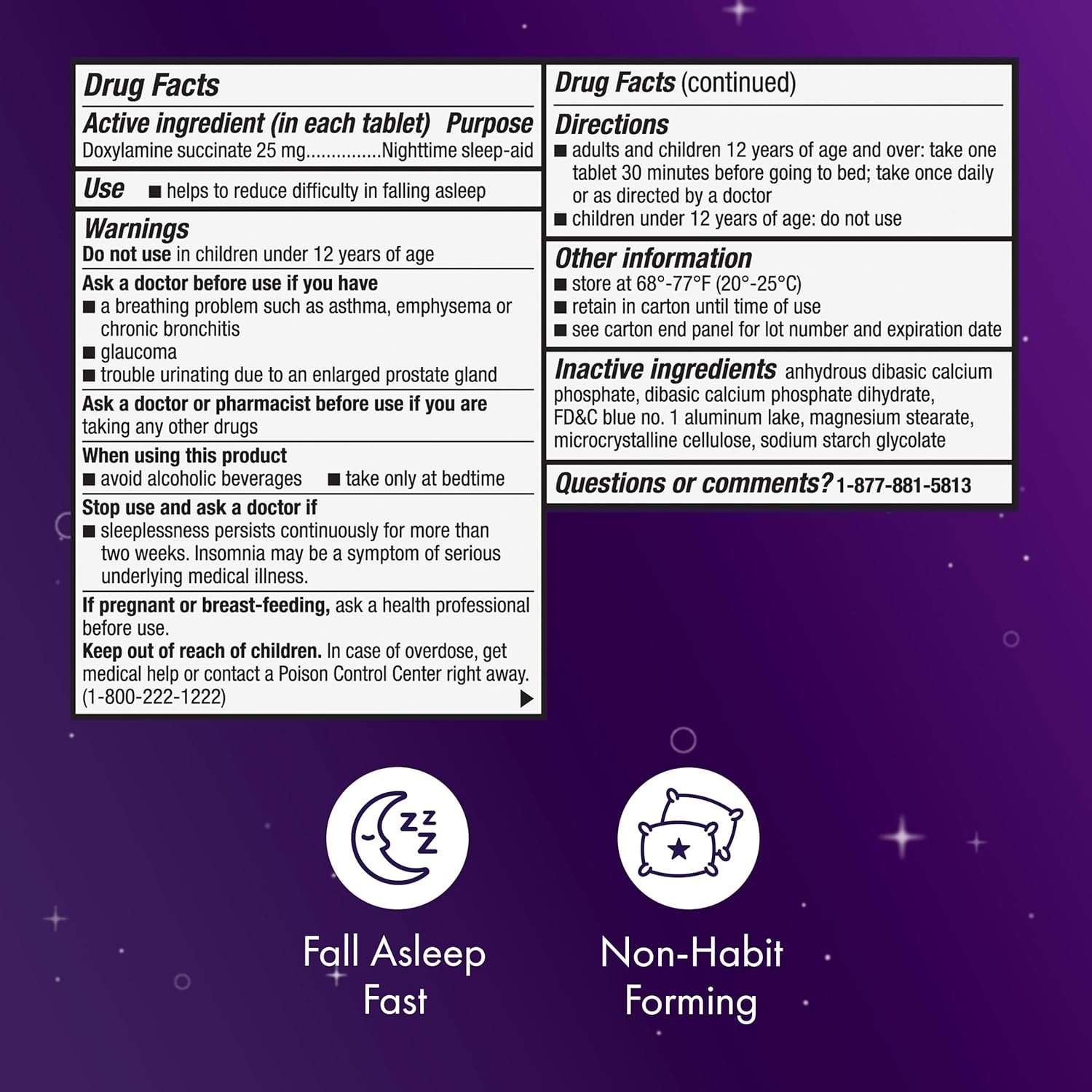 ZzzQuil ULTRA, Sleep Aid, Doxylamine Succinate 25mg, Sleep Aids for Adults, Nighttime Sleep Aid, 48 Tablets - الصورة 2