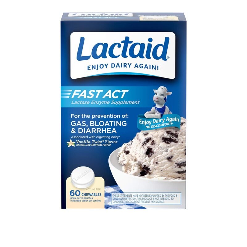 LACTAID Fast Act Chewables Vanilla Twist 60 ea