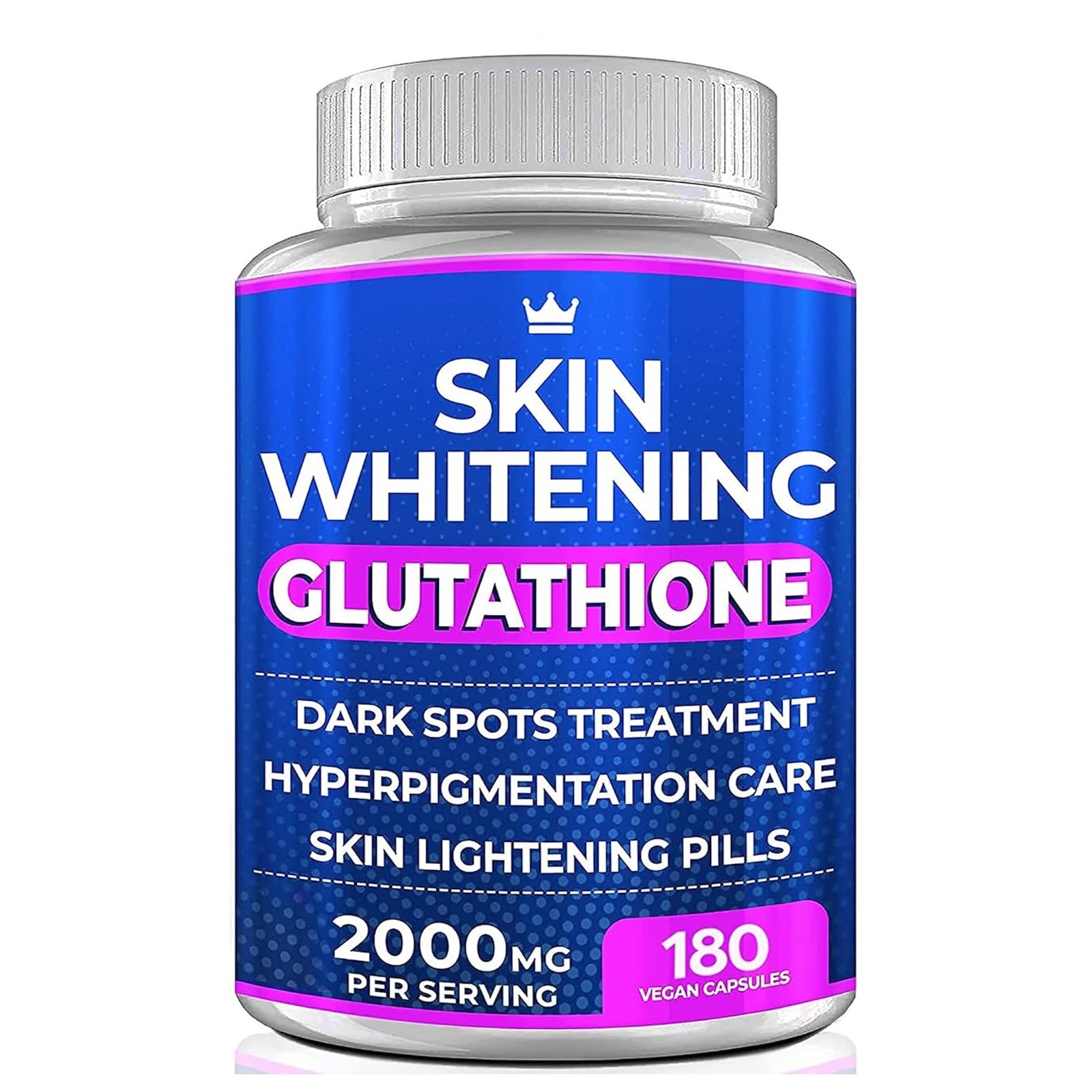 Glutathione Whitening Pills - 180 Capsules 2000mg Glutathione - Effective Skin Lightening Supplement - Dark Spots, Melasma & Acne Scar Remover, Hyperpigmentation Treatment - Anti-Aging Antioxidant
