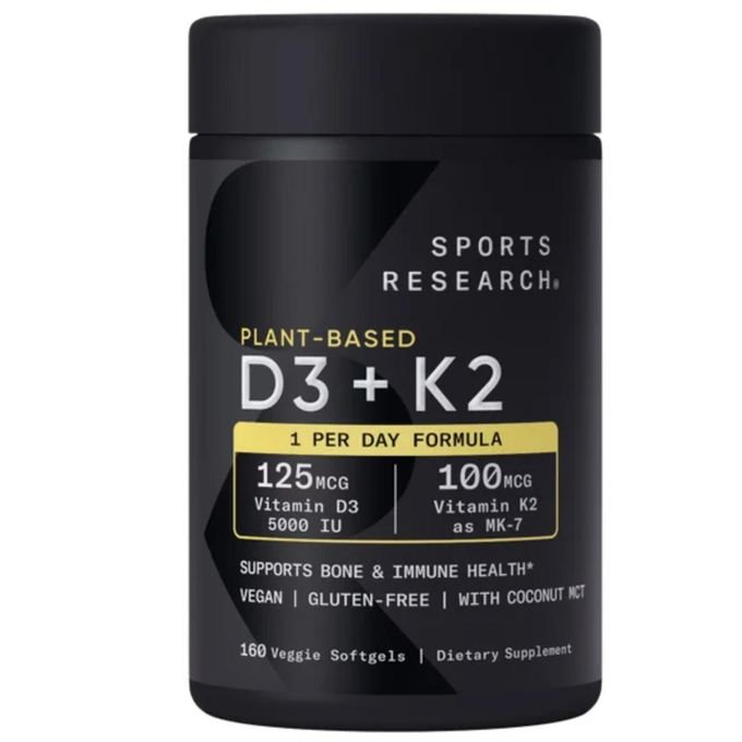 Sports Research D3+k2 5000UI 160 veggle softgels
