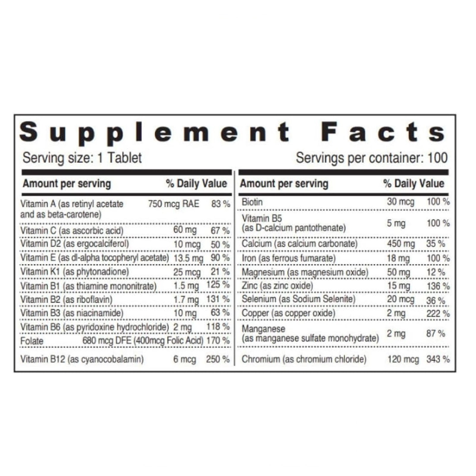 Sunshine Nutrition A To Z Women's Multivitamins 100 Vegetarian Tablets - الصورة 2
