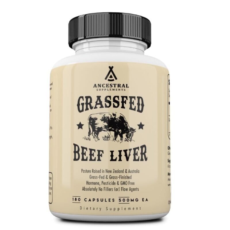 Ancestral Supplements Grass Fed Beef Liver 180 Capsules