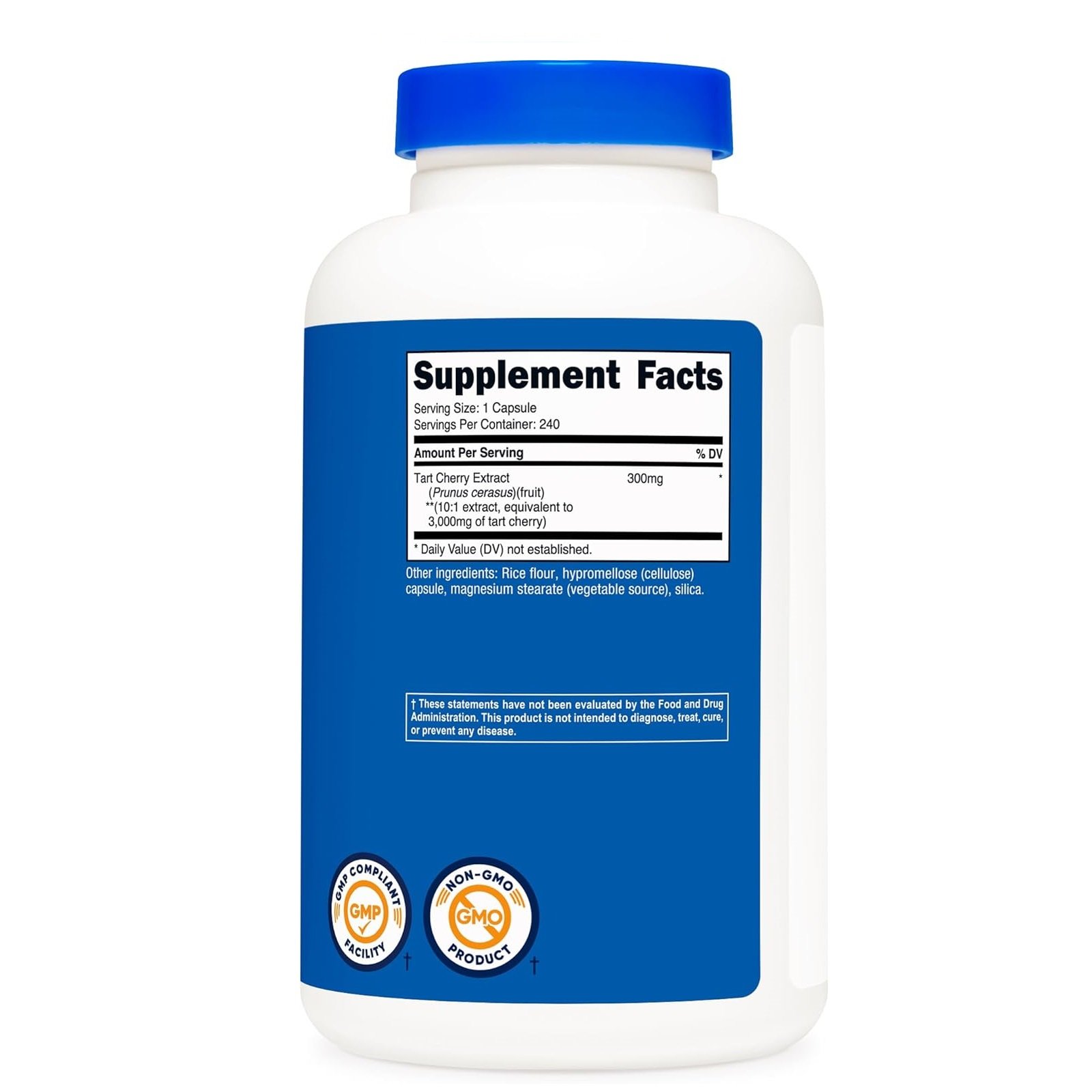 Nutricost Tart Cherry Extract 3000mg Equivalent from 300mg of 10:1 Extract Per Serving, 240 Vegetarian Capsules - الصورة 2