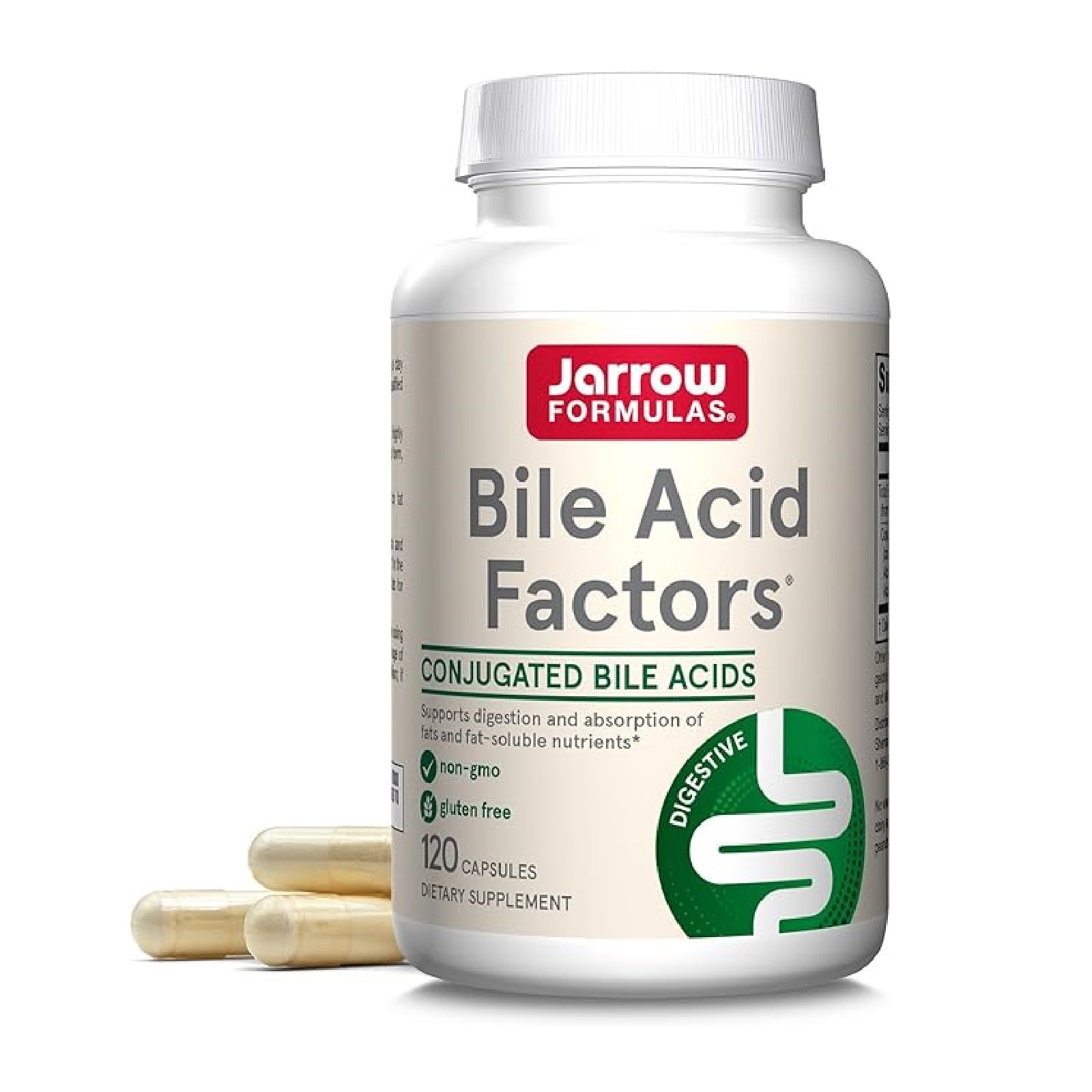 Jarrow Formulas, High Potency Bile Acid Factors Capsules, 120 Count