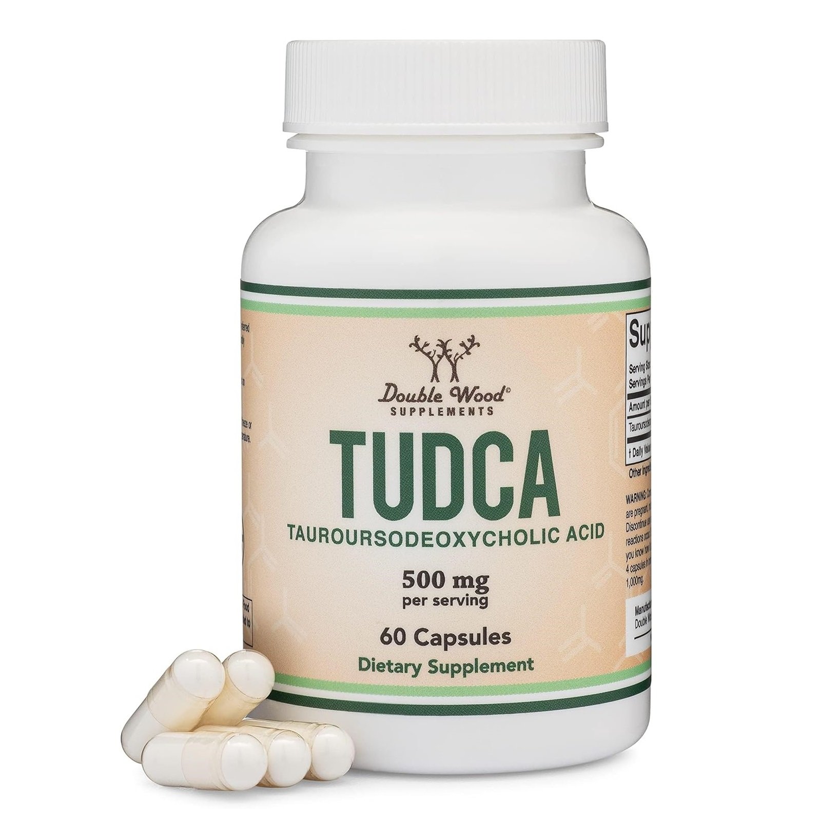 Double Wood Supplements Tudca Bile Salts Supplement, Servings 500 Mg