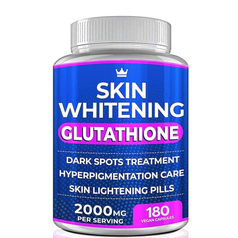Glutathione Whitening Pills - 180 Capsules 2000mg Glutathione - Effective Skin Lightening Supplement - Dark Spots, Melasma & Acne Scar Remover, Hyperpigmentation Treatment - Anti-Aging Antioxidant