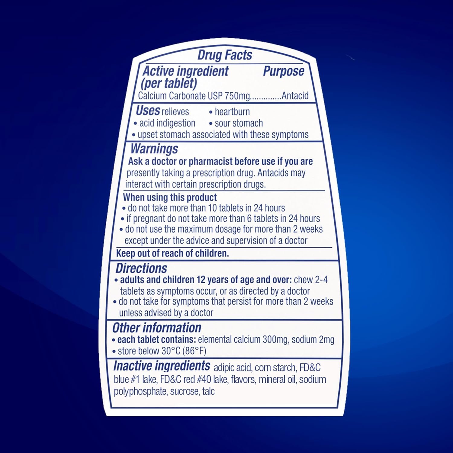 TUMS Extra Strength Assorted Berries Antacid Tablets for Heartburn Relief, 96 count - الصورة 2