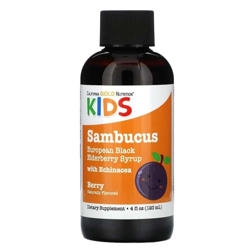 California Gold Nutrition, Children Sambucus Elderberry Syrup, 4 fl oz (120 ml)