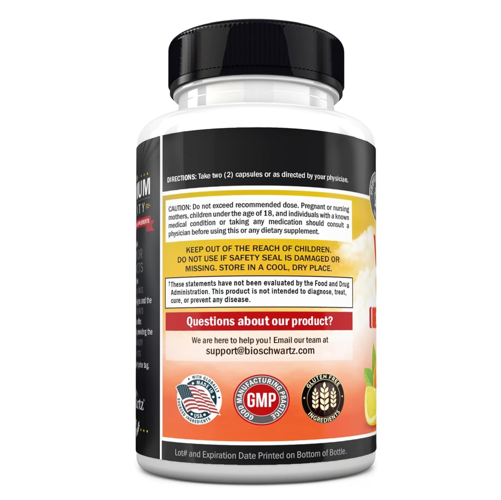 BioSchwartz Vitamin C Complex Supplement - Vitamin C 1000mg Capsules with Rose HIPS Zinc and Citrus Bioflavonoids for Immune Health, Cellular Energy, Collagen Production, 120 Count (60 Day Supply) - الصورة 3