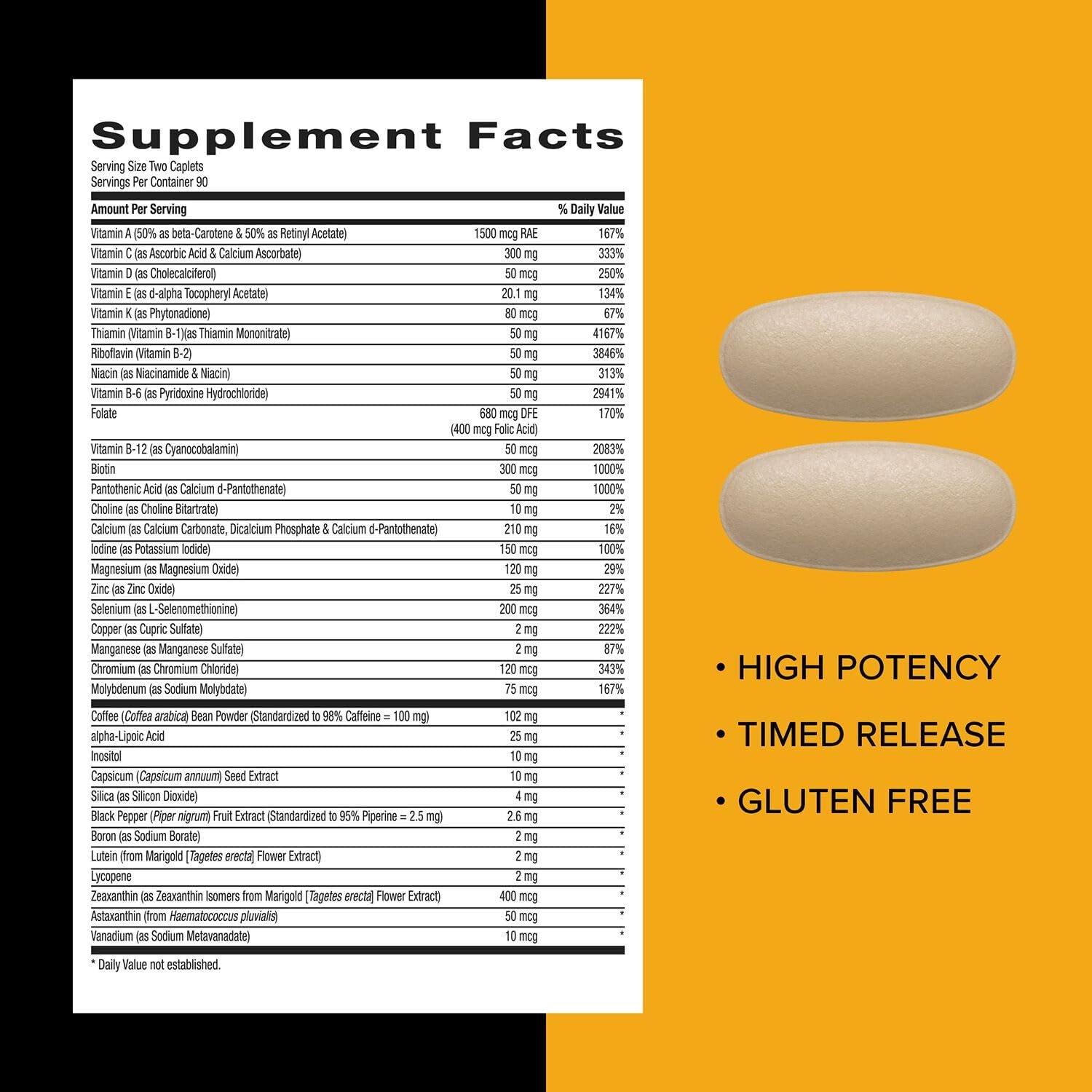 GNC Mega Men Energy & Metabolism Multivitamin | Antioxidants and Increased Calorie Burning | 180 Count - الصورة 2