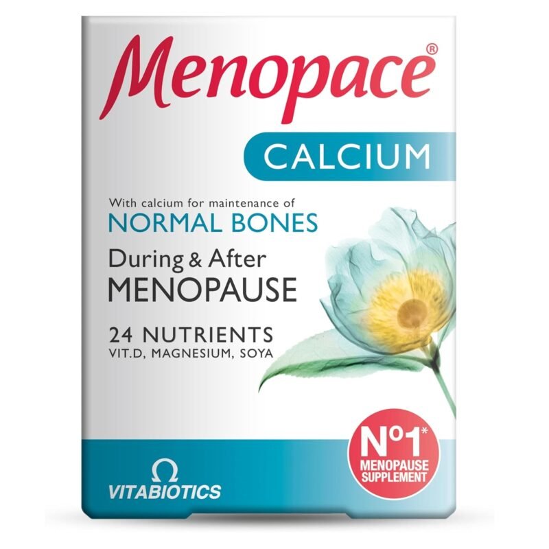 Menopace Calcium by Vitabiotics Menopause & Perimenopause Support with Calcium to Support Bone Health - UK's No.1 Menopause Supplement Brand