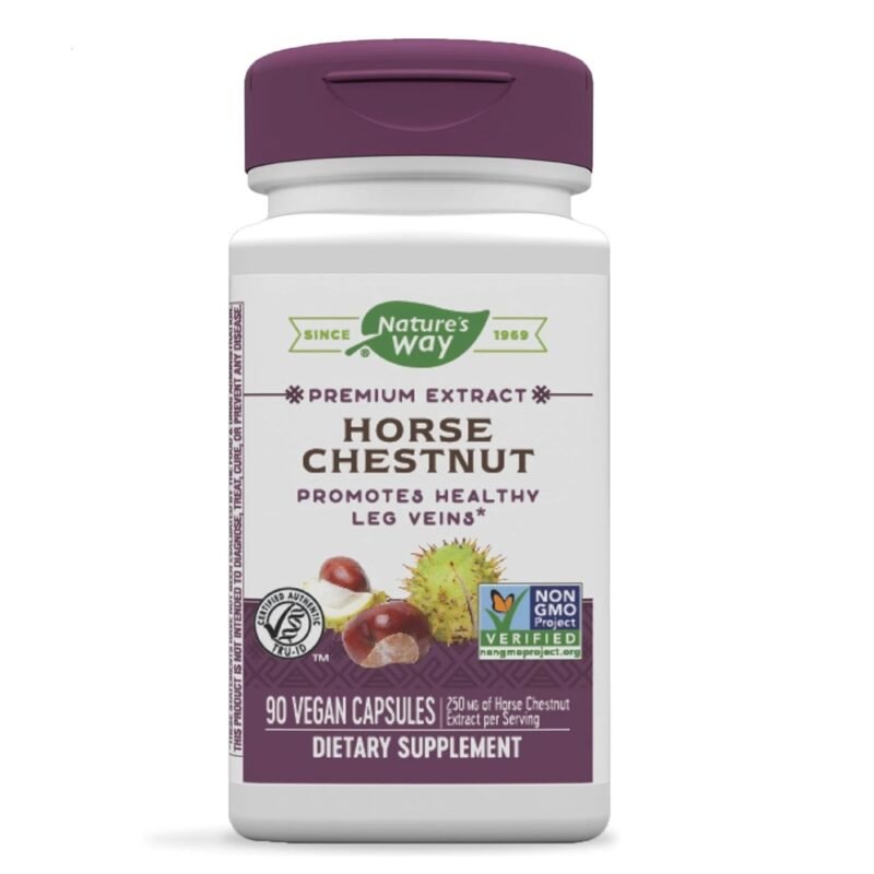 Standardized Horse Chestnut Extract - Healthy Veins and Blood Vessels - 90 Vegan
