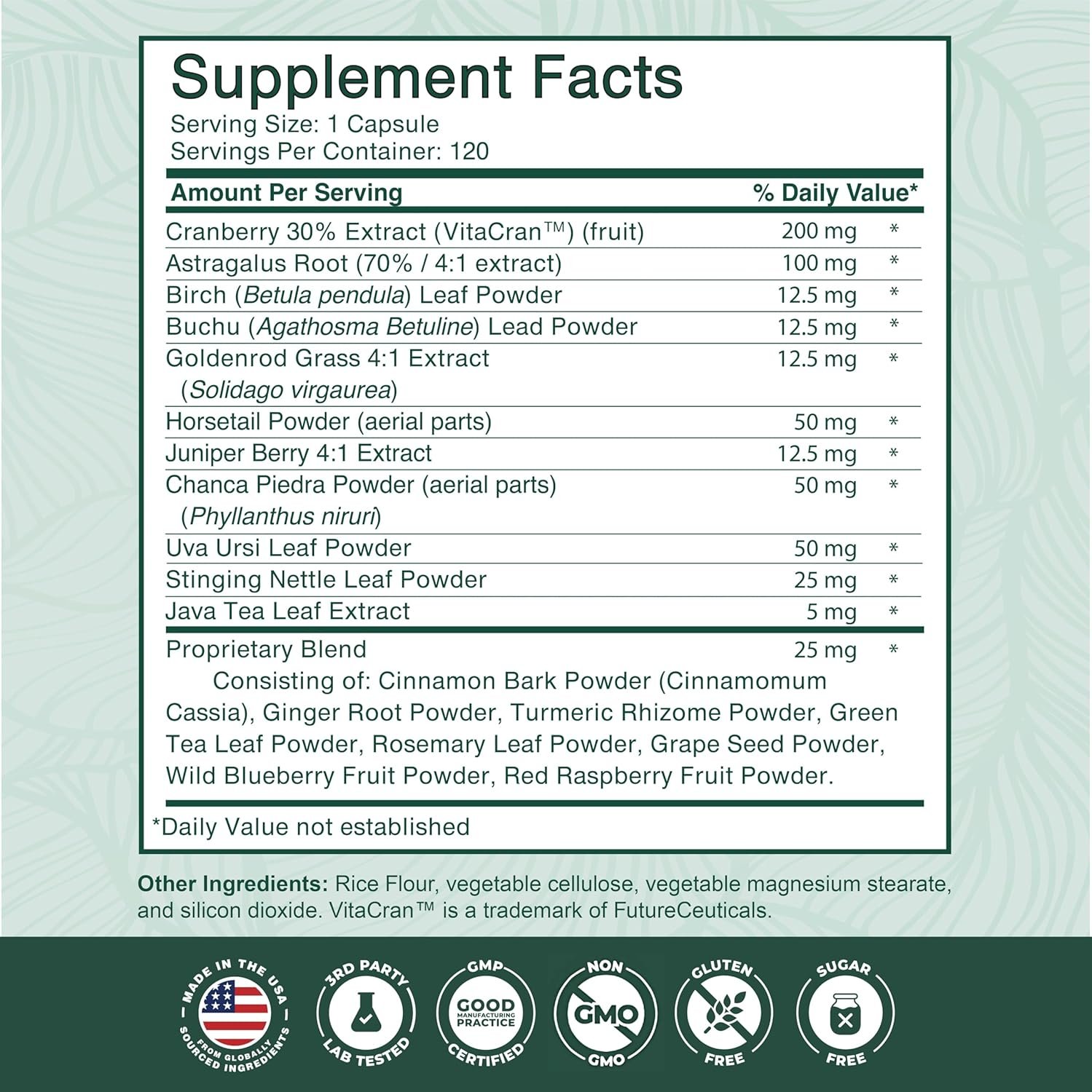 PurePremium Kidney Support Supplement – Kidney Cleanse Detox & Repair with Cranberry Extract & Astragalus - 21-in-1 Complex Supports Normal Bladder, Urinary Tract & Kidneys Health - 120 Day Supply - الصورة 2