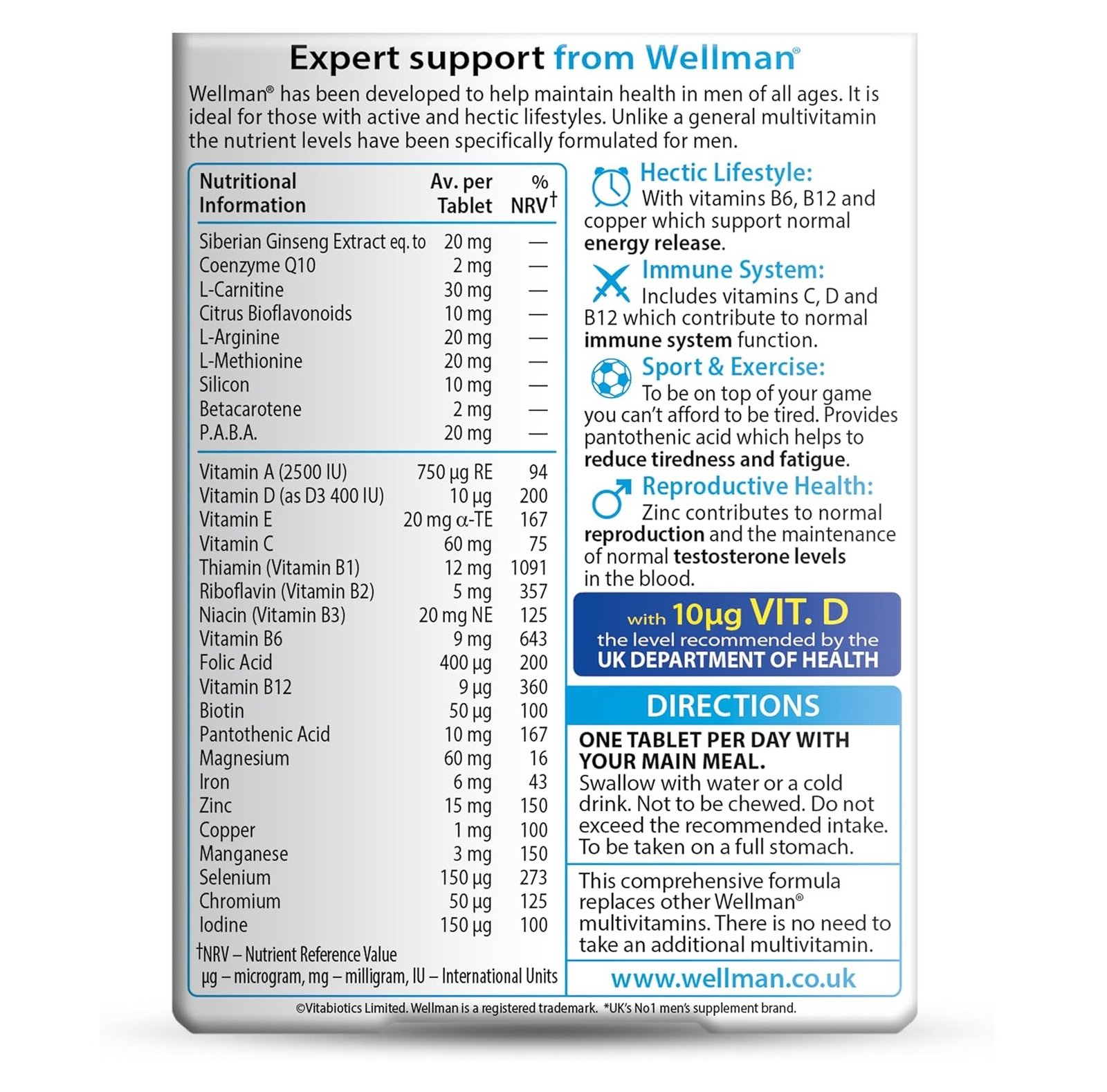 Vitabiotics Wellman Original, Egyptian Edition - الصورة 2