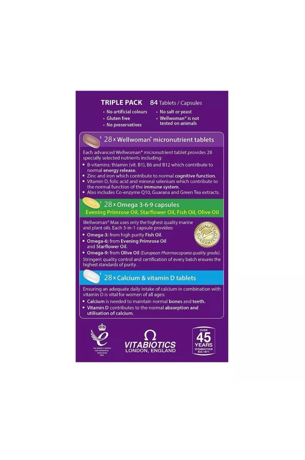 Vitabiotics - Wellwoman Max - 84 Tabs/Caps - With 33 Nutrients - الصورة 2