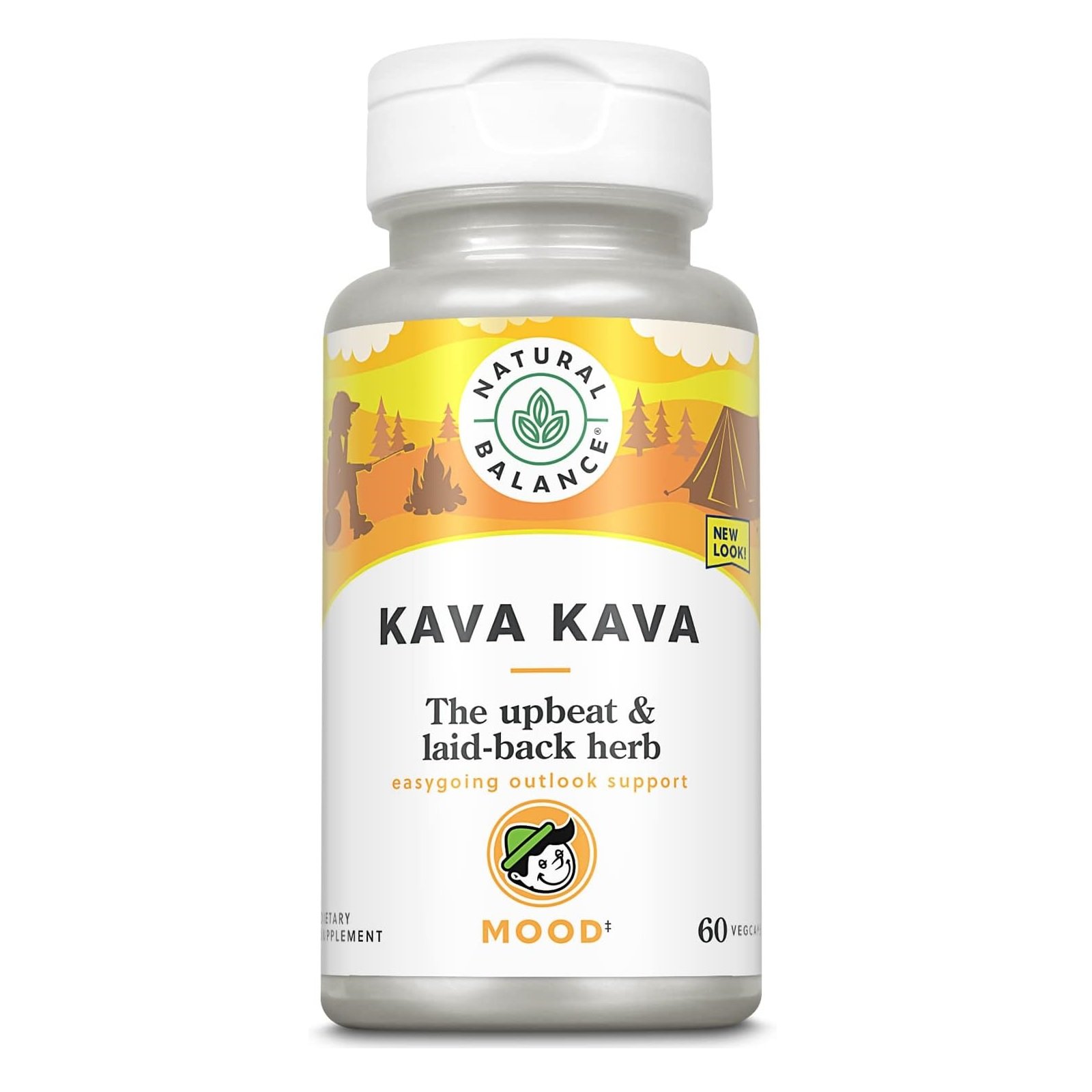 Natural Balance Kava Kava Root Extract, 70mg Kavalactones, 60 Vegetarian Capsules