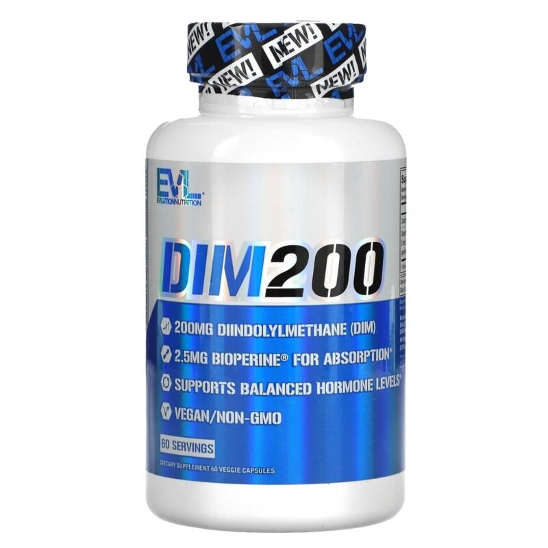 DIM 200 – Hormonal Balance Support – 200 mg Diindolylmethane – 60 Vegan Capsules – Detox & Wellness Formula – Non-GMO, Gluten-Free