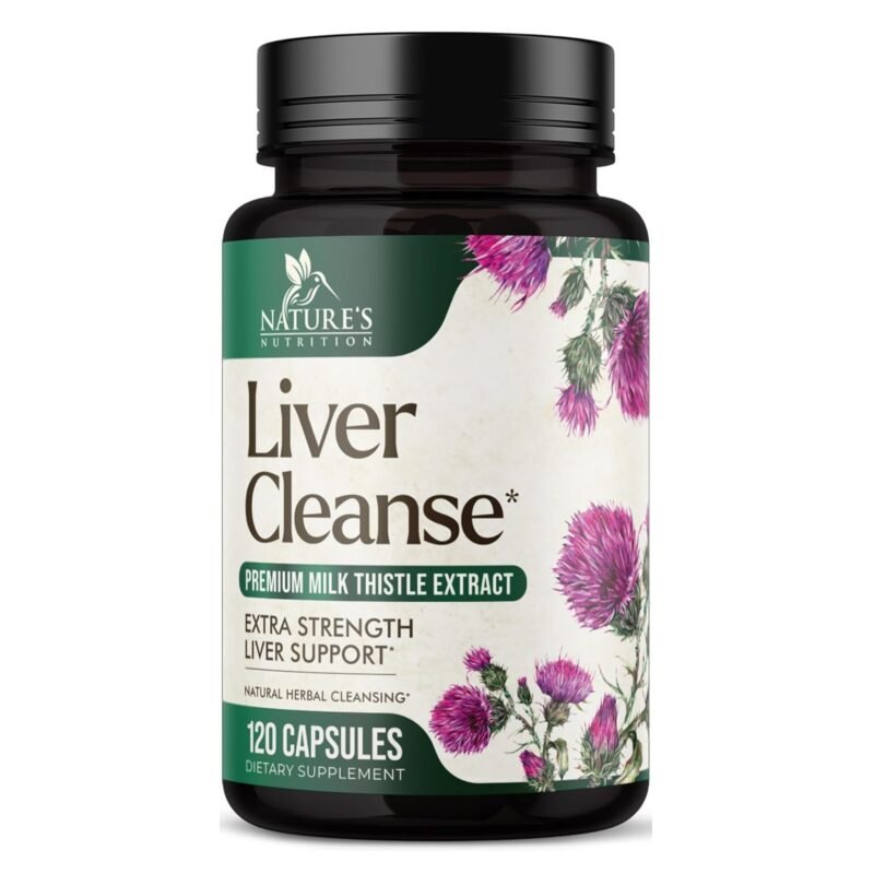 Liver Cleanse Detox & Repair Formula - 20-in-1 Advanced Liver Support Supplement with Silymarin Milk Thistle, Dandelion Root, Artichoke Extract, Turmeric, Choline, & Beetroot - 120 Veggie Capsules