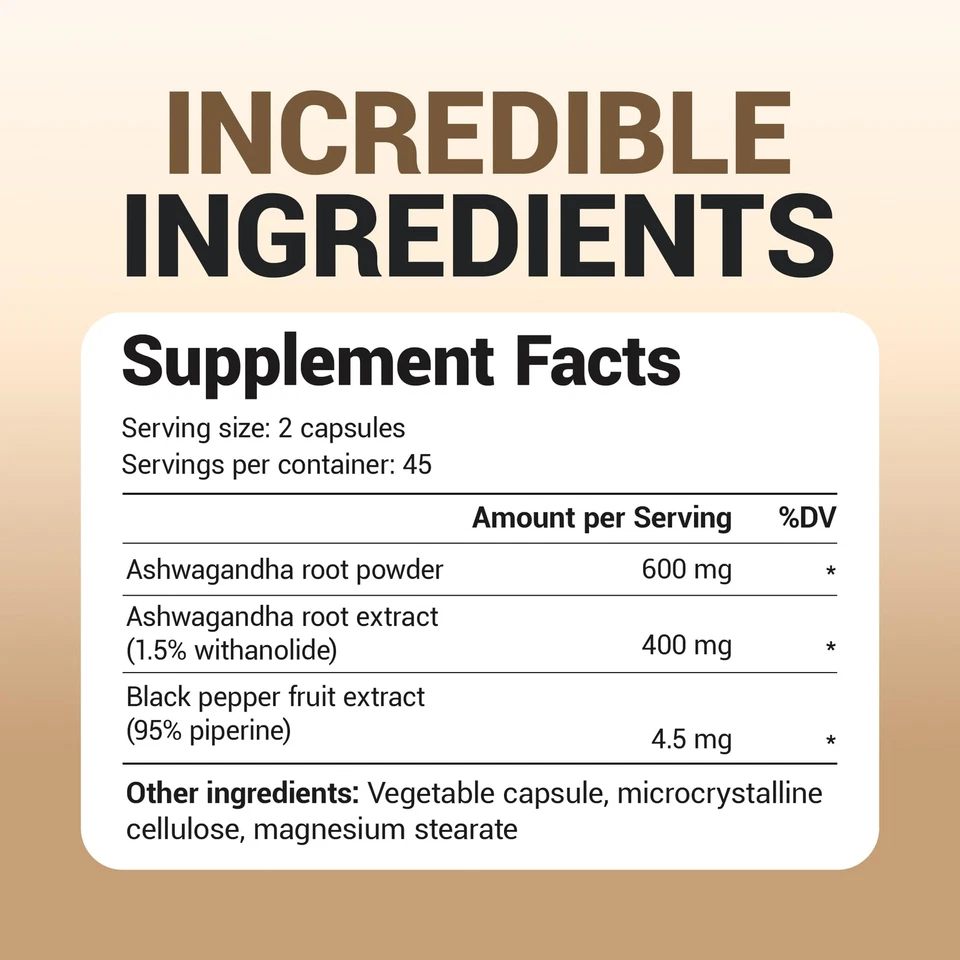 Dr. Berg Ashwagandha 1000mg Capsules with Bioperine 90 Ct Supplement - الصورة 3