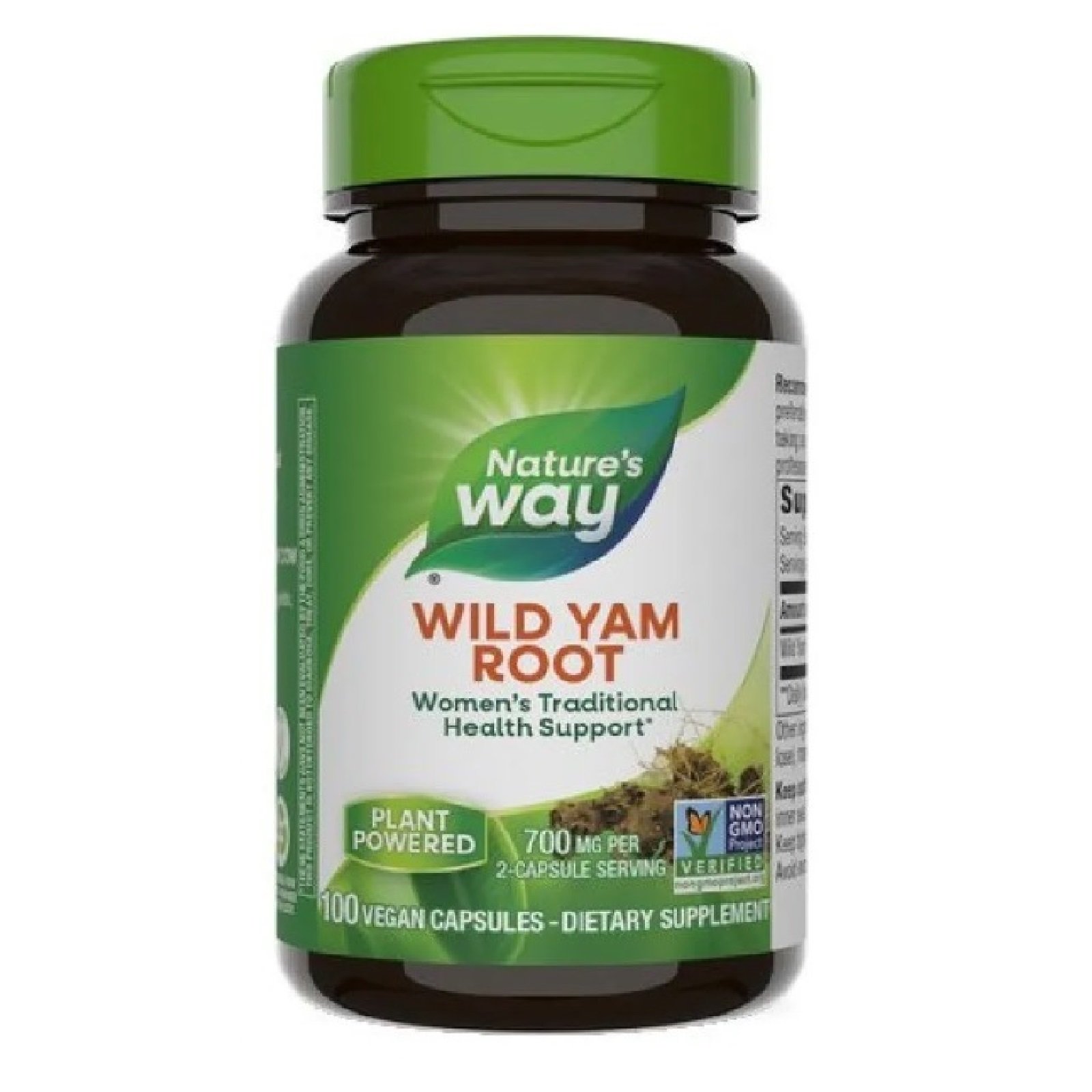 Nature's Way, Wild Yam Root, 100 Vegan Capsules (350 mg per Capsule)